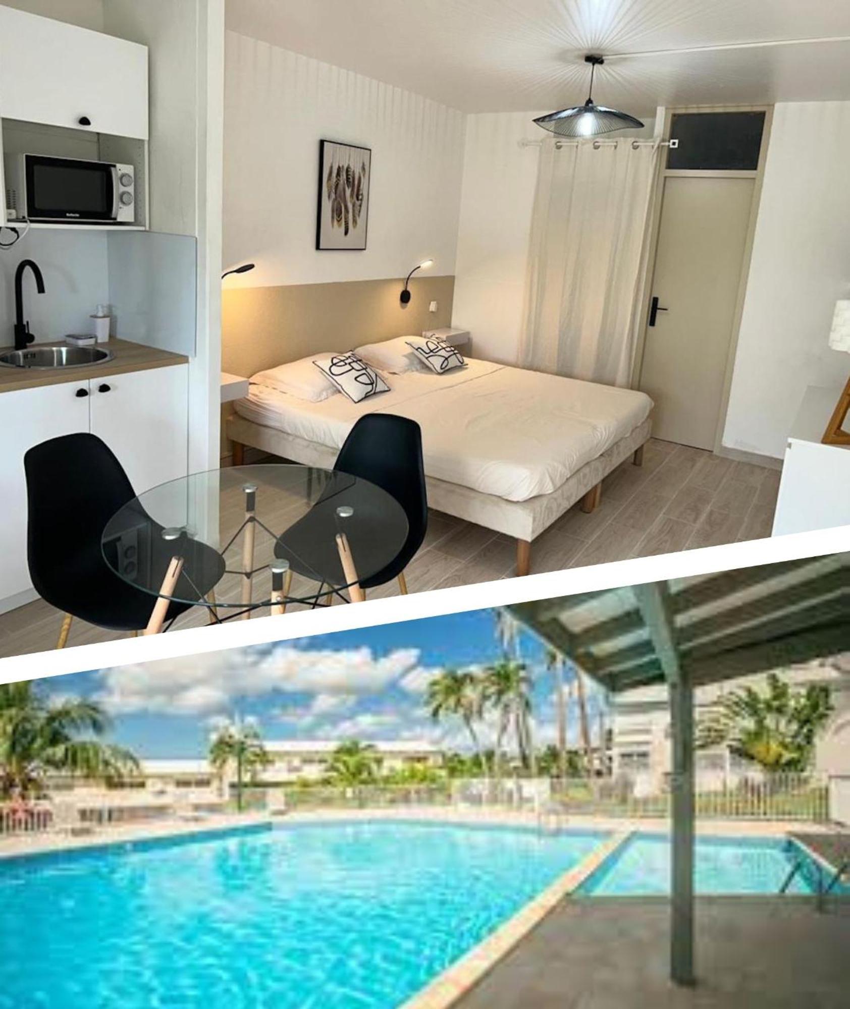 Superbe Studio Avec Piscine, Au Coeur De La Marina! Village Soleil ! Proche Aeroport & Ferry Le Gosier  Exterior foto
